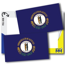 Magnet Me Up Kentucky US State Flag Bumper Sticker Decal, 3x5 2 Pack, Vinyl Adhesive Sticker for Car, Truck, SUV – Weatherproof State Pride Collectible – Full Color, Durable, Made in The USA