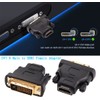 DTECH DVI Male to HDMI Female Adapter Bi-Directional DVI-D Port