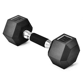 Yes4All Dumbbell Rubber Grip - Premium heavy weight Dumbbell for Multifunctional Full Body Workout and Strength Training - 10lbs