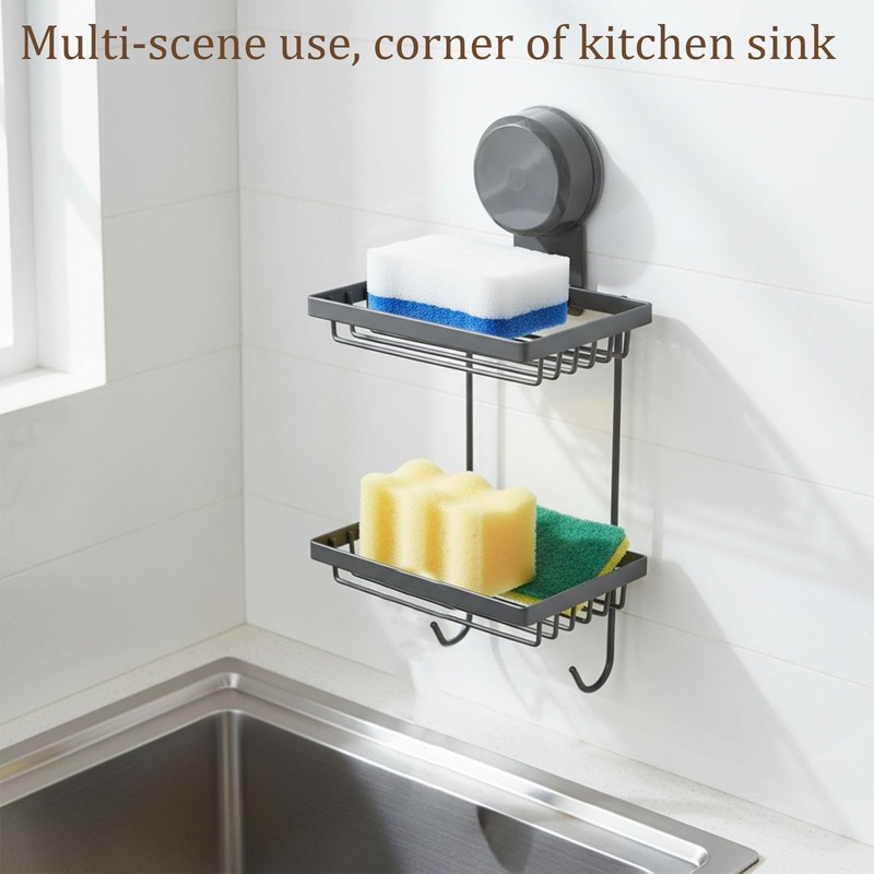 Shampoo Bar Holder for Shower, 2-Tier Carbon Steel Soap Dish