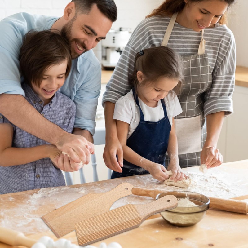 Gnocchi Board with Handle, Pasta Board Gnocchi, Natural Beech Wood