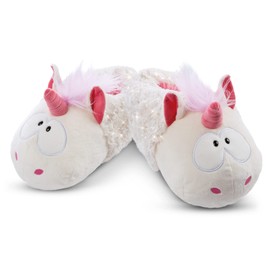 NICI Theodor Unicorn Slippers in Snowsuit Size 38-41 M I Plush Slippers for Children I Warm Cuddly Toy Slippers for Girls & Boys - 48169, White
