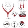 EVER FAITH Rhinestone Gorgeous Jewelry Sets for Women, Crystal Floral