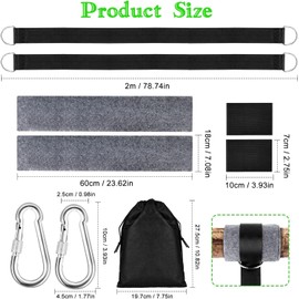 SPORWAY Swing Attachment, Hammock Suspension Hanging Chair Attachment Swing Suspension Strap Kit Tree Swing Attachment Set Swing Hanging Strap Kit Maximum Load 1000 kg - 2 m