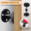 HhBdy Headboard Stoppers Black Bedside Fixer 4Pcs Headboard Fixings Adjustable