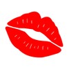 Kiss Mark Lips 5.75" Car Decal/Window Sticker - RED