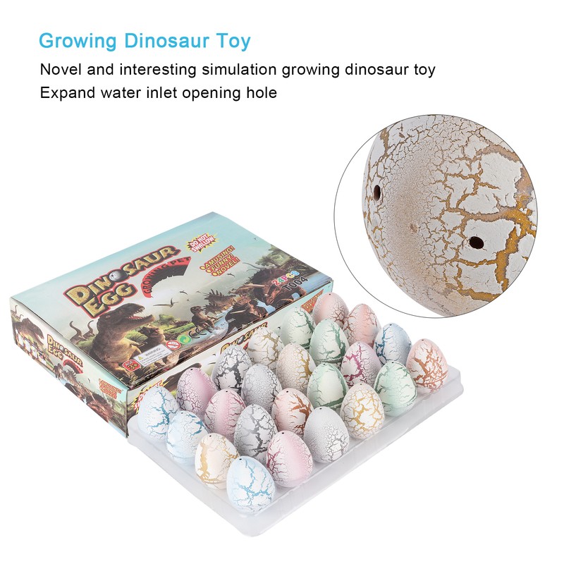 24pcs Growing Dinosaur Toy Easter Dinosaur Eggs Grow in Water