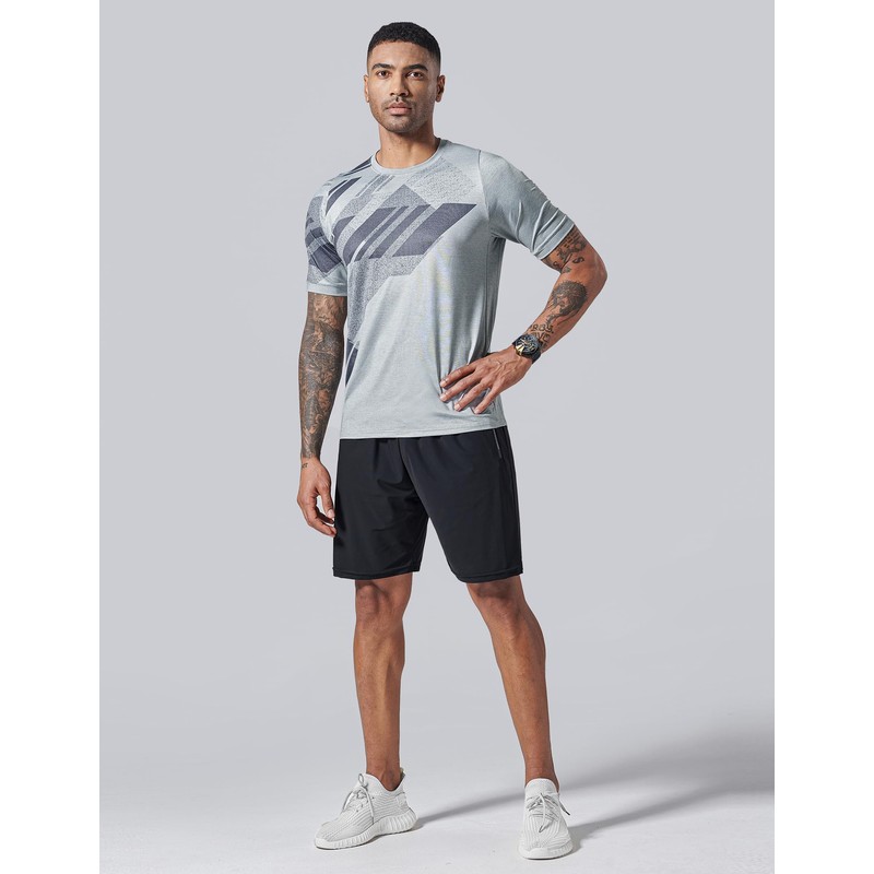 5 Pack Men’s Active Quick Dry Crew Neck T Shirts