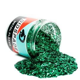 Didspade Custom Paint Additives 6oz Irishmen 0.025 Green Metal Flake - Solvent Resistant Glitter