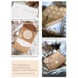 Joli Coon Du wirst Uropa Wooden Disc with Folding Envelope and Seal Sticker - Announce Pregnancy