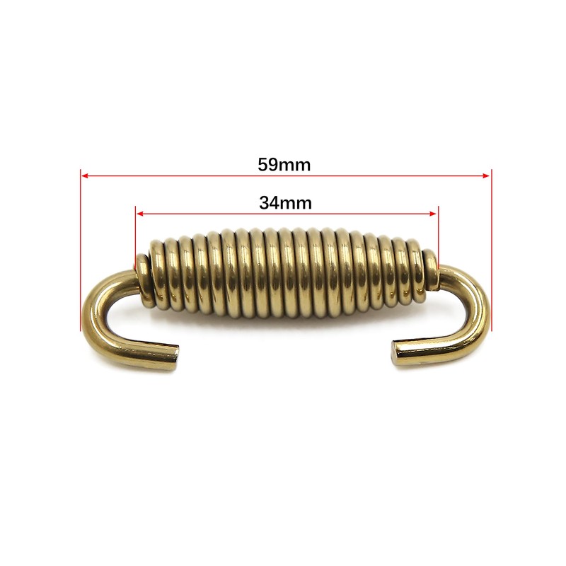 uxcell 2pcs Stainless Steel Gold Tone Swivel Motorcycle Exhaust Pipe