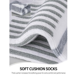 Airacker Athletic Quarter Socks with Cushion Running Ankle Socks for Men Women 6 Pairs