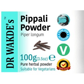 DR WAKDE'S Pippali Powder (Long Pepper | Piper longum) - 100g (3.5oz) | Pure, Raw & Dried Powder | Natural Aroma and Freshness | Fine Powder | Vegan | Premium Grade | Nothing Added, Nothing Removed