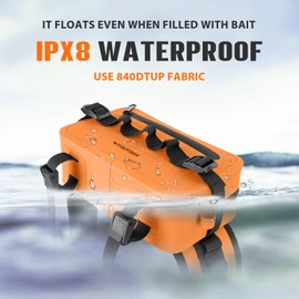 THKFISH Fishing Bag Waterproof Waist Bag IPX8, Bum Bag Waterproof with Airtight Zip, for Outdoor Fly Fishing Bag, Running, Outdoor Sports, Training, orange, bum bag