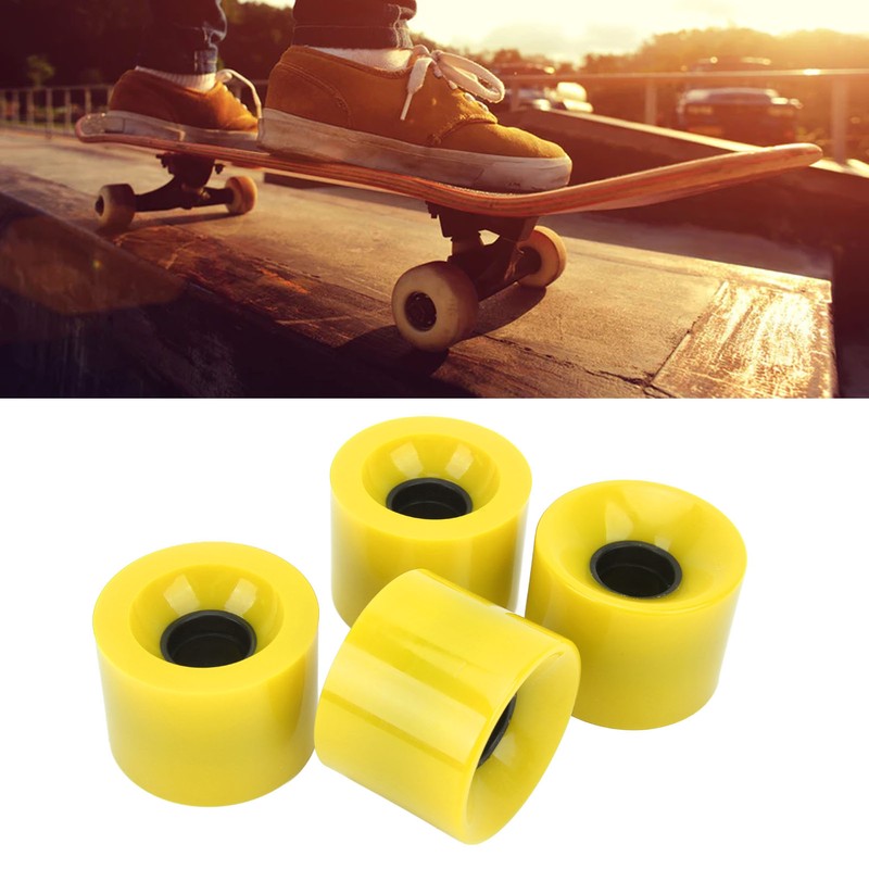 4PCS PU Skateboard Wheel Replacement Low Noise Multifunctional Land Surfboard