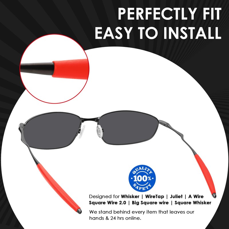 BLAZERBUCK Replacement Temple Sleeves Ear Socks for Oakley Whisker/Juliet/A Wire