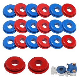Arwrilt 20 PCS Glad Hand Seals, Thickened Rubber Glad Hands Grommets, Seal Washers Grommets Round Gaskets Replacement Parts for Semi Trucks Trailers Tractors (Blue&Red)
