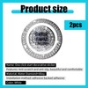 Flygun 2 PCS Car One-Button Start Button Cover, 1.1In Metal