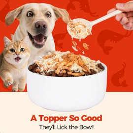 Wellix Dog & Cat Food Topper - Antarctic Krill Treats Freeze Dried Egg Yolk&Chicken Flavor Low Calorie - Cognitive and Skin & Coat Support - Healthy Cat Treats for Indoor Cats