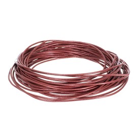 1.5mm Genuine Round Leather Cord Strips for Bracelets, Necklaces, Beading, and Other Jewelry Making – 10 Yards / 9.1 Meters – Burgundy