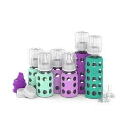 Lifefactory 6 Bottle Starter Set, Mint/Lavender/Kale/Grape/White (LF120407C4)