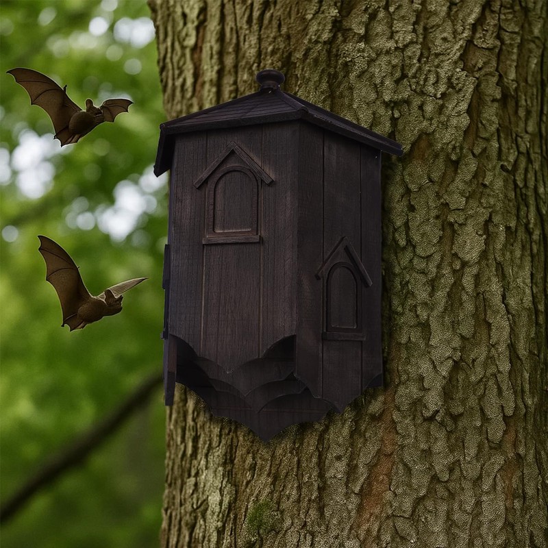 Eco-Friendly Wooden Bat House| Handcrafted Cedar Bat Shelter | Wildlife