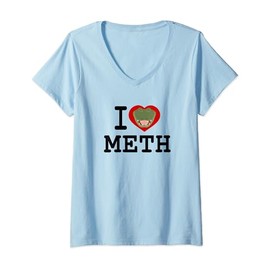 Meth Gator "I LOVE METH" Funny Alabama Alligator V-Neck T-Shirt