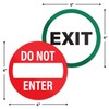 Exit - Do Not Enter Sign 2pk Stickers | Double