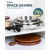 MICHELANGELO Stainless Steel Frying Pan Set, Cooking Pans with Removable