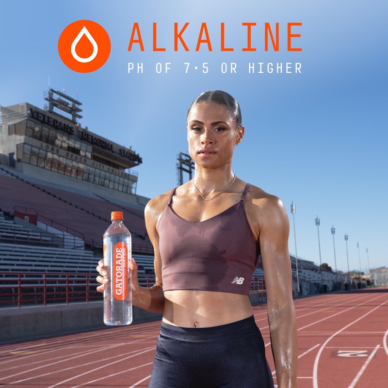 Gatorade Water, 20 fl oz Bottle, Unflavored, Alkaline, Electrolyte Infused