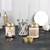Apothecary Jar Canisters Bathroom Vanity Organizer - Qtip Holder Storage