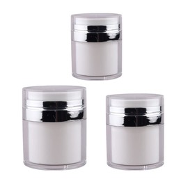 LALAFINA 3pcs Press Cream Jar Travel Sun Protection Pp Funnel