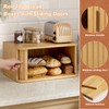 WOWLIVE Bread Box for Kitchen Countertop, Large Roll Top Bread