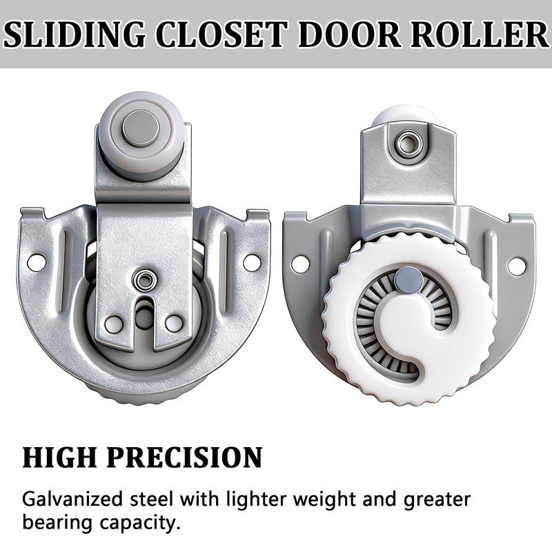 Aienxn 4PCS Closet Door Roller Kit, Sliding Closet Door Hardware