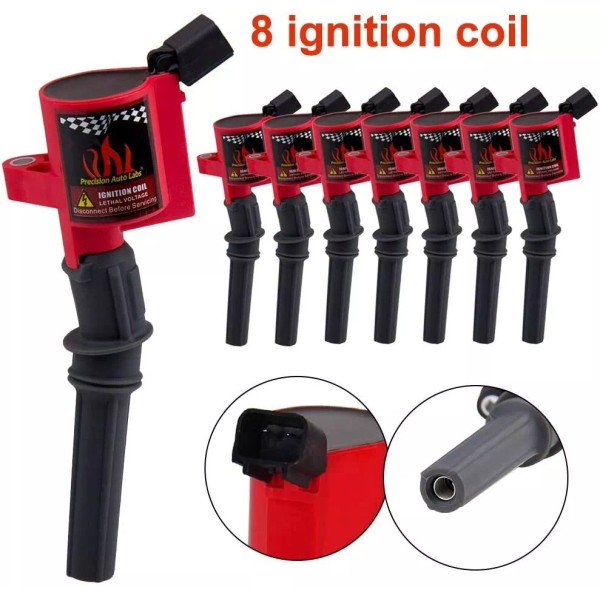 Unbranded 10202007 Ignition Coil 8 PCS SET compatible with Ford