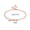 Philip Jones Rose Gold Plated Infinity Anklet with Zircondia® Crystals,