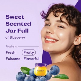 WELCOS FRUDIA Honey Lip Balm – Blueberry | Lip Exfoliating, Moisturizing & Volum