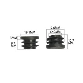 19MM Round Plastic Plugs,Round Plastic End Caps in 24pcs,Chair Leg Pipe Tube Insert Blanking Cover,End Cover Caps for Furniture,Tables,Chairs