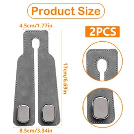 2Pcs Car Hooks, Car Seat Hooks, Car Headrest Hook, Purse Hook for Car, Double Car Seat Hooks for Headrest, Convenient Headrest Hooks for Car for Handbags（Grey）