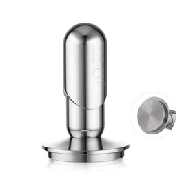 51mm Calibrated Espresso Tamper, 30lb Consistent Pressure Coffee Tamper, Calibrated Tamper for Espresso Machine, Spring Loaded Tamper with Stainless Steel Thread Base (Silver, 51mm)