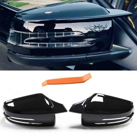 CANITU For Benz A B C E Class W176 W204 W212 Rearview Wing Mirror Cover Cap Gloss Black