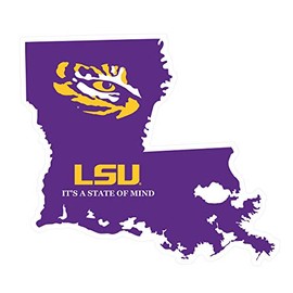 Craftique LSU Decal (LSU STATE DECAL (4"), 4 in)
