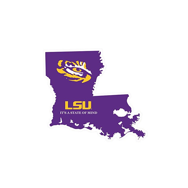 Craftique LSU Decal (LSU STATE DECAL (4"), 4 in)