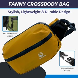 XENLYN GEAR Waterproof Bum Bag | Waist Fanny Pack & Running Belt for Men & Women | Adjustable Waist Bag with Zipper Pockets | Crossbody Bag for Travel, Hiking, Dog Walking, Festivals, Everyday Carry