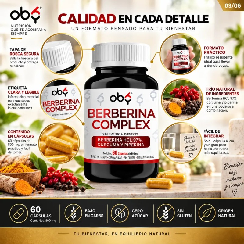 OBG - Apoyo Nutricional 60 Capsulas 800mg Metabolismo Diario