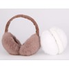YeyeCyrilze Foldable Adjustable Warm Plush Ear Warmers, Winter Ear Warmers,