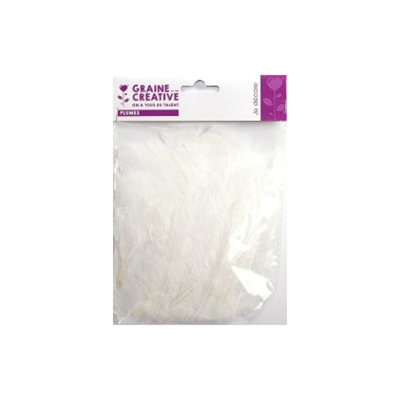 Youdoit 30 rooster feathers - white