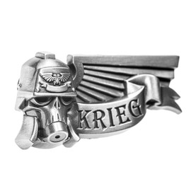 Starforged Warhammer 40K Death Corps of War Pin DKK Memorial Badge, Silver, Zinc, No Gemstone, Zinc, No Gemstone