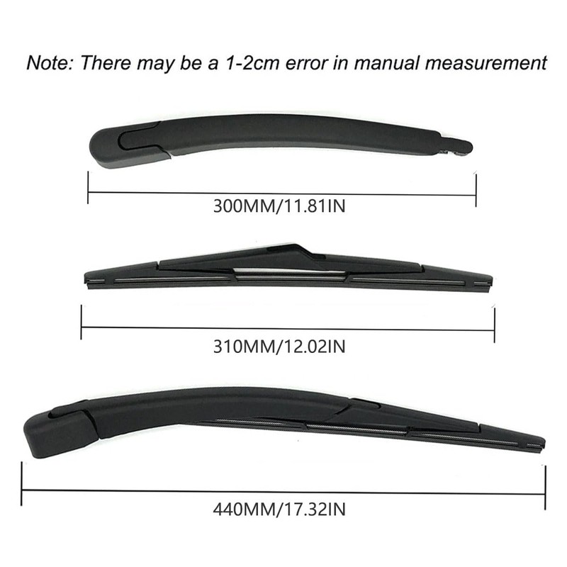 Rear Wiper Arm Blade and Arm Set Replacement for Ford