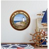 12 inch Port Scape Lighthouse 2 Brasswod Porthole Window Wall